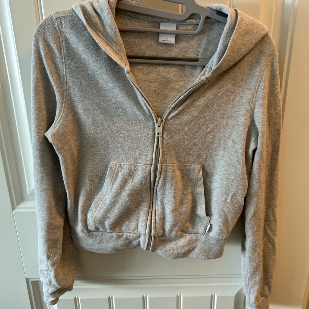 Gray Zip-Up Hoodie